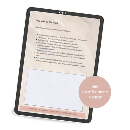 Digitales Workbook-Starte in Dein Well-Aging